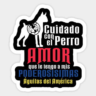 Cuidado con el Perro Amor Sticker